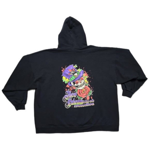 VTG 90s New Orleans Tattoo Arts Voodoo Hoodie Mens 3XL Black JNCO STYLE Grunge
